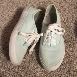 Cute light mint blue green sneakers